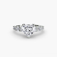 BW James Jewelers setting 9K White Gold / Heart The Graduated Accent Ring