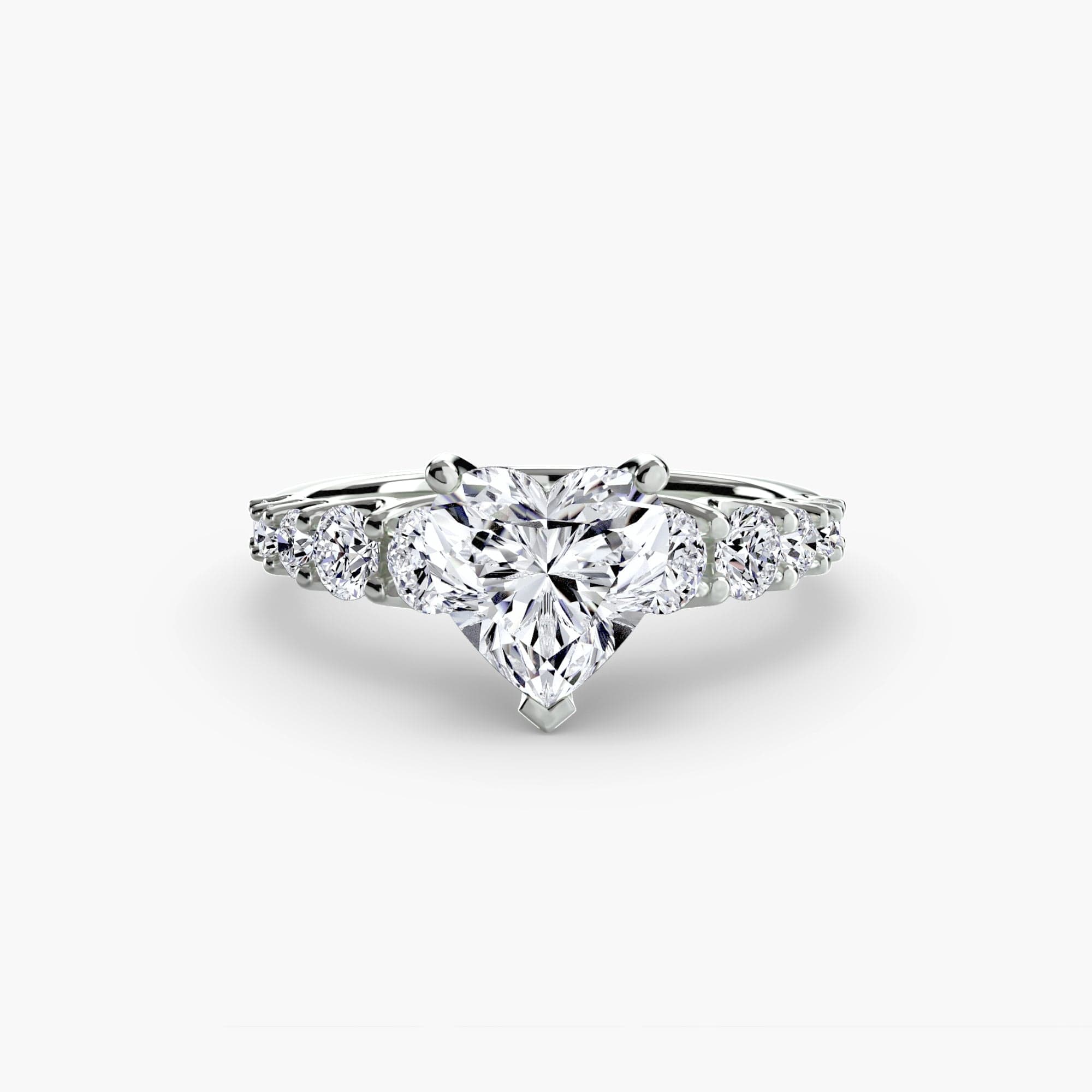 BW James Jewelers setting 9K White Gold / Heart The Graduated Accent Ring