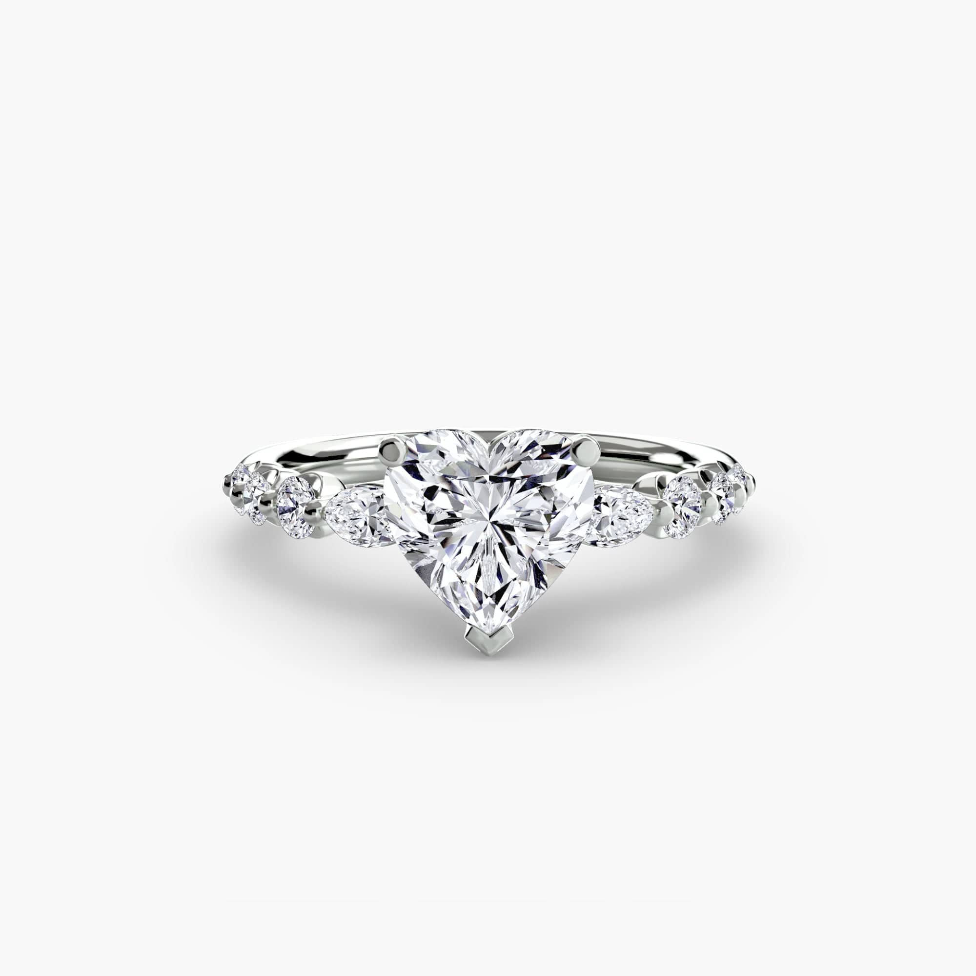 BW James Jewelers setting 9K White Gold / Heart The Tiered Accent Ring