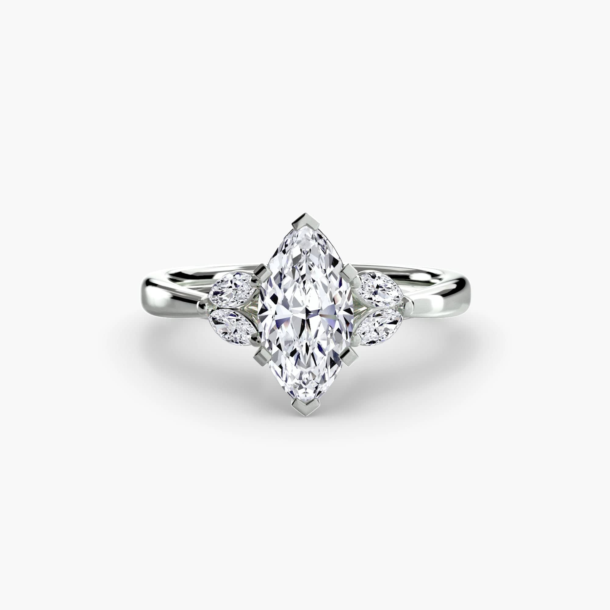 BW James Jewelers setting 9K White Gold / Marquise The Celestial Cluster Ring 2