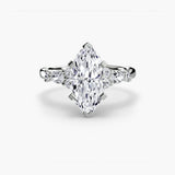 BW James Jewelers setting 9K White Gold / Marquise The Floral Accent Solitaire