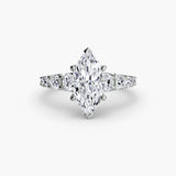 BW James Jewelers setting 9K White Gold / Marquise The Graduated Accent Ring