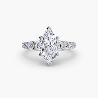 BW James Jewelers setting 9K White Gold / Marquise The Graduated Accent Ring