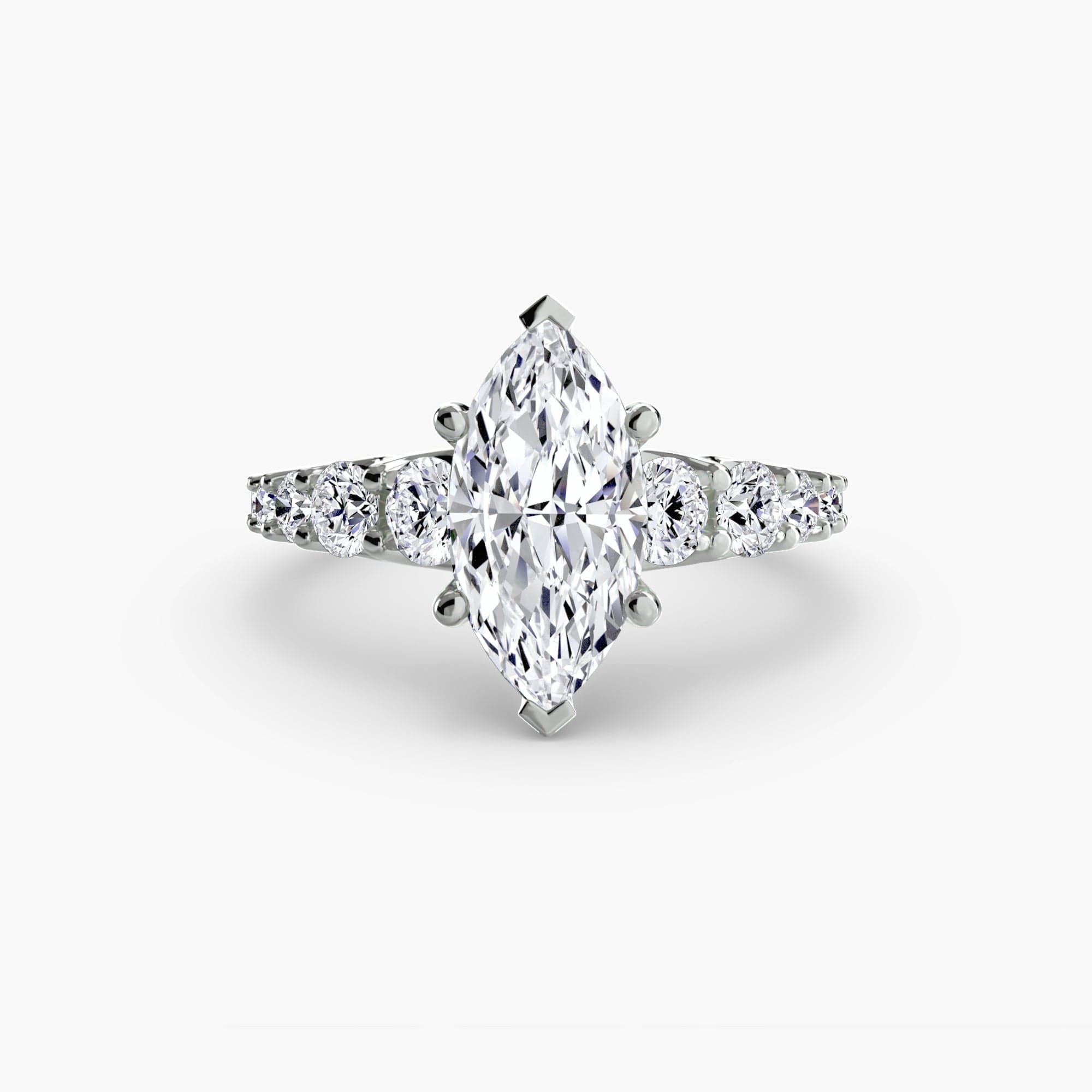 BW James Jewelers setting 9K White Gold / Marquise The Graduated Accent Ring