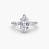 BW James Jewelers setting 9K White Gold / Marquise The Tiered Accent Ring