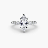 BW James Jewelers setting 9K White Gold / Marquise The Tiered Accent Ring