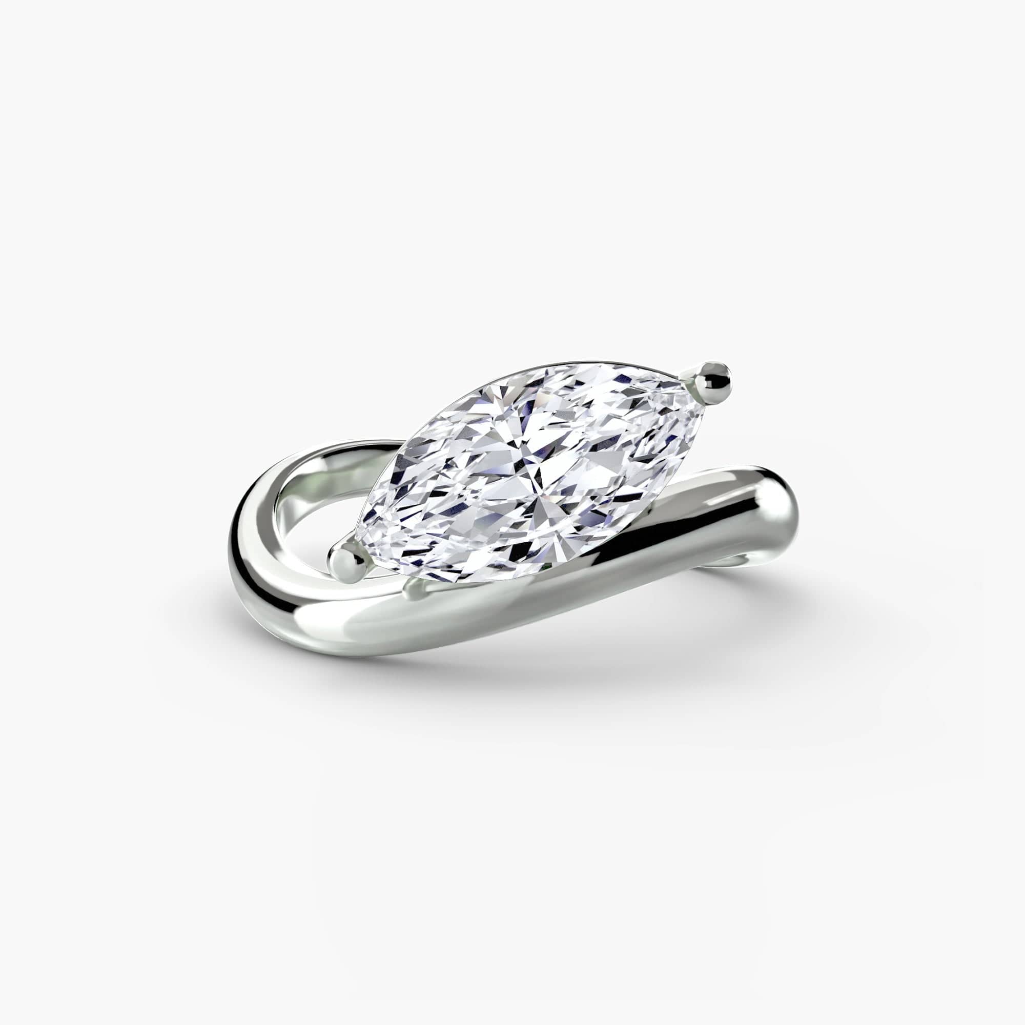 BW James Jewelers setting 9K White Gold / Marquise The Wave Ring