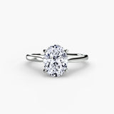 BW James Jewelers setting 9K White Gold / Oval Solitaire ring 1
