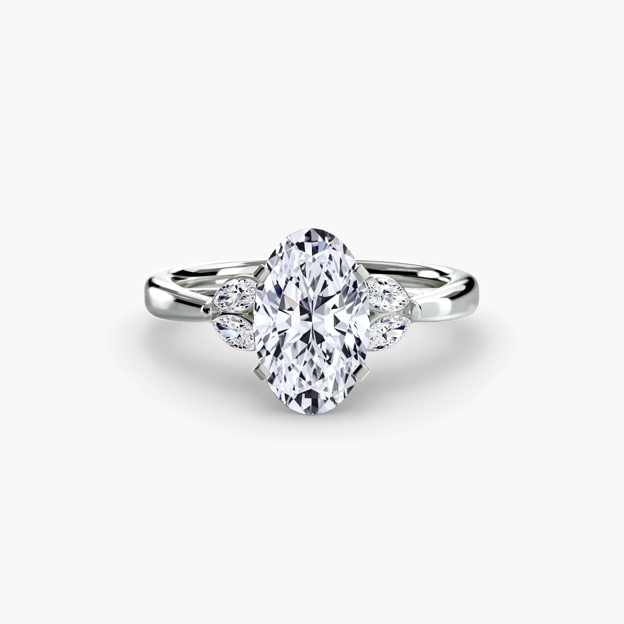 BW James Jewelers setting 9K White Gold / Oval The Celestial Cluster Ring 2