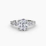 BW James Jewelers setting 9K White Gold / Oval The Graduated Accent Ring