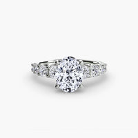 BW James Jewelers setting 9K White Gold / Oval The Graduated Accent Ring