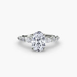 BW James Jewelers setting 9K White Gold / Oval The Tiered Accent Ring