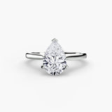 BW James Jewelers setting 9K White Gold / Pear Solitaire ring 1