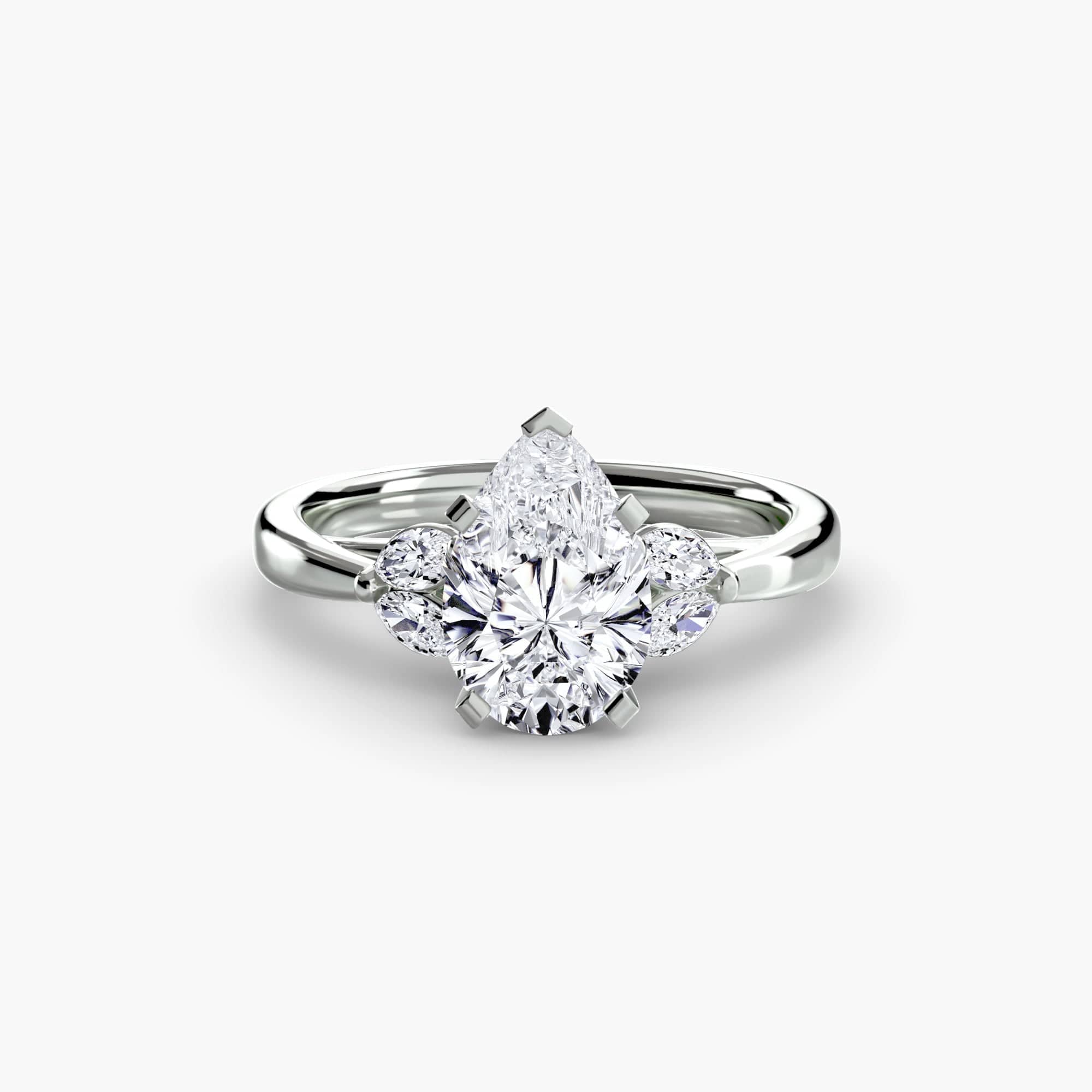 BW James Jewelers setting 9K White Gold / Pear The Celestial Cluster Ring 2