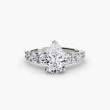 BW James Jewelers setting 9K White Gold / Pear The Graduated Accent Ring