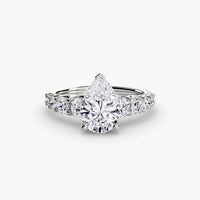 BW James Jewelers setting 9K White Gold / Pear The Graduated Accent Ring