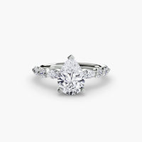 BW James Jewelers setting 9K White Gold / Pear The Tiered Accent Ring