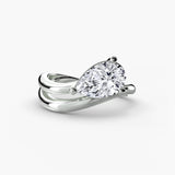 BW James Jewelers setting 9K White Gold / Pear The Wave Ring 2