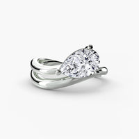 BW James Jewelers setting 9K White Gold / Pear The Wave Ring 2