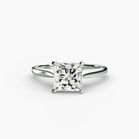 BW James Jewelers setting 9K White Gold / Princess Solitaire ring 1