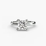 BW James Jewelers setting 9K White Gold / Princess Solitaire ring 2