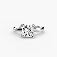 BW James Jewelers setting 9K White Gold / Princess Solitaire ring 2
