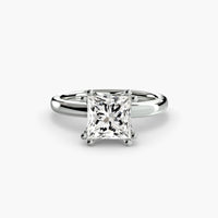 BW James Jewelers setting 9K White Gold / Princess Solitaire ring 5