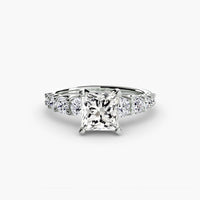 BW James Jewelers setting 9K White Gold / Princess The Graduated Accent Ring