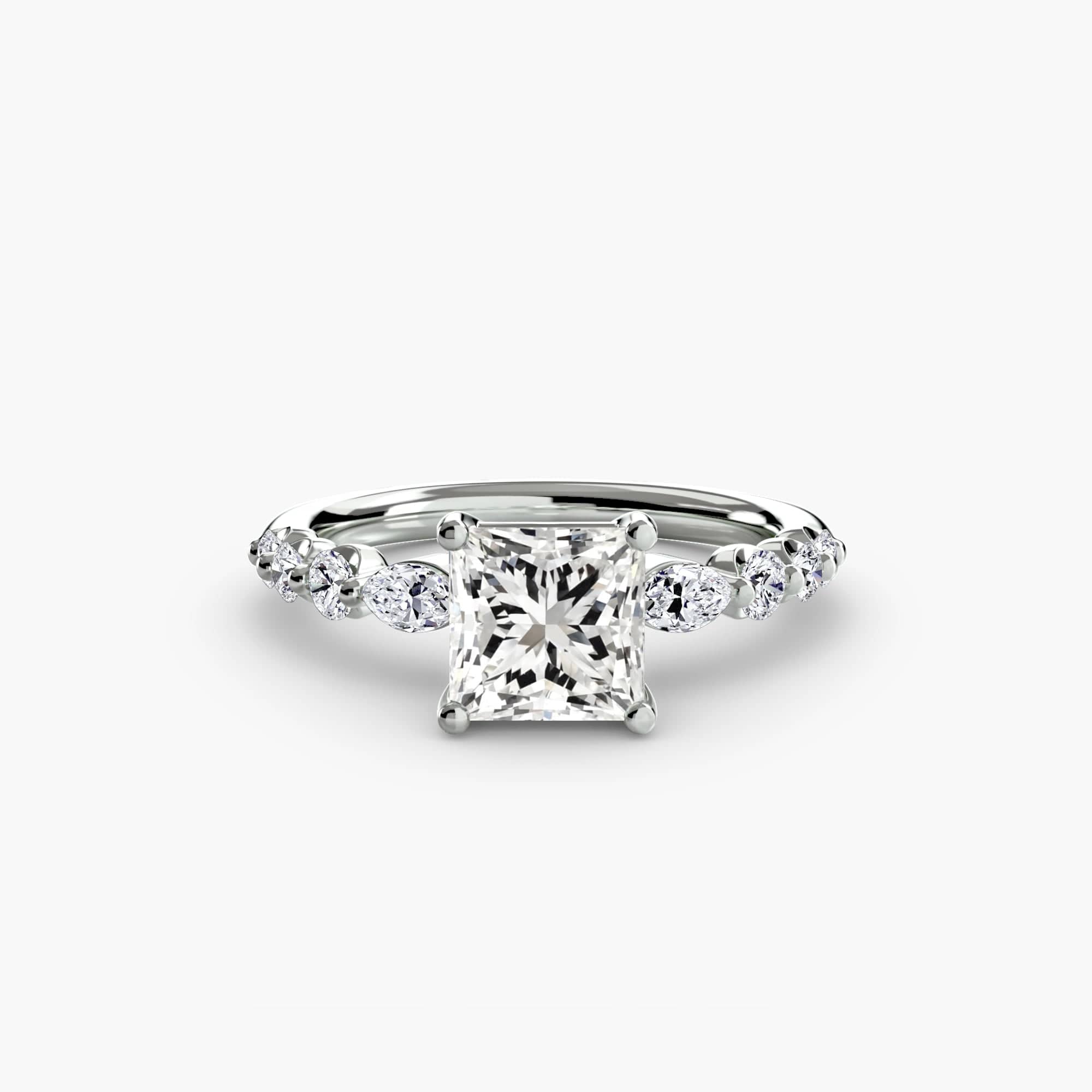 BW James Jewelers setting 9K White Gold / Princess The Tiered Accent Ring