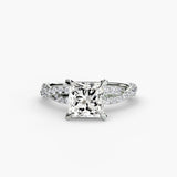 BW James Jewelers setting 9K White Gold / Princess The Twisted Pavé Solitaire