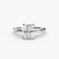 BW James Jewelers setting 9K White Gold / Radiant Solitaire ring 1