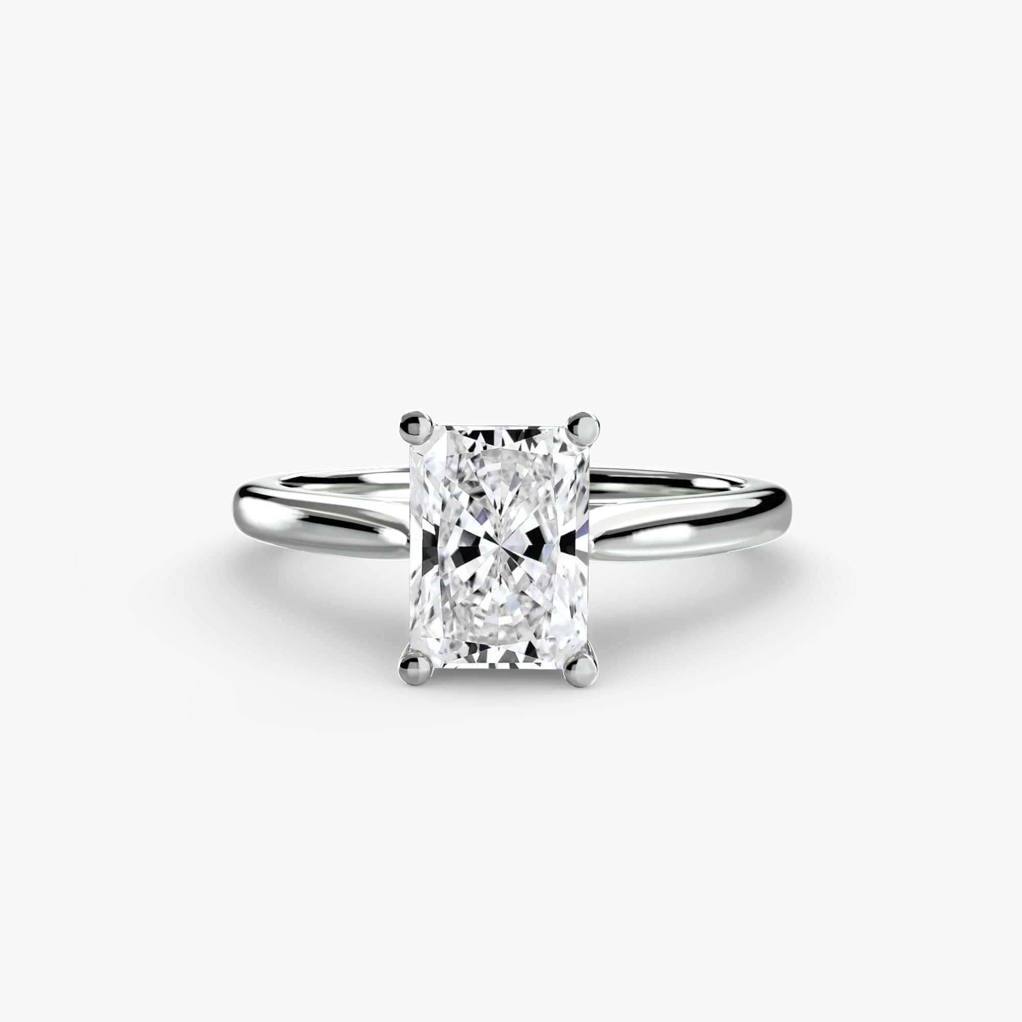 BW James Jewelers setting 9K White Gold / Radiant Solitaire ring 1
