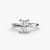 BW James Jewelers setting 9K White Gold / Radiant Solitaire ring 2