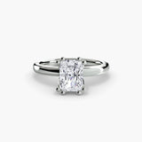 BW James Jewelers setting 9K White Gold / Radiant Solitaire ring 5