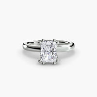BW James Jewelers setting 9K White Gold / Radiant Solitaire ring 5