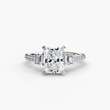 BW James Jewelers setting 9K White Gold / Radiant Solitaire with Pavé 4