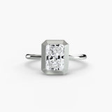 BW James Jewelers setting 9K White Gold / Radiant The Bezel Set Solitaire