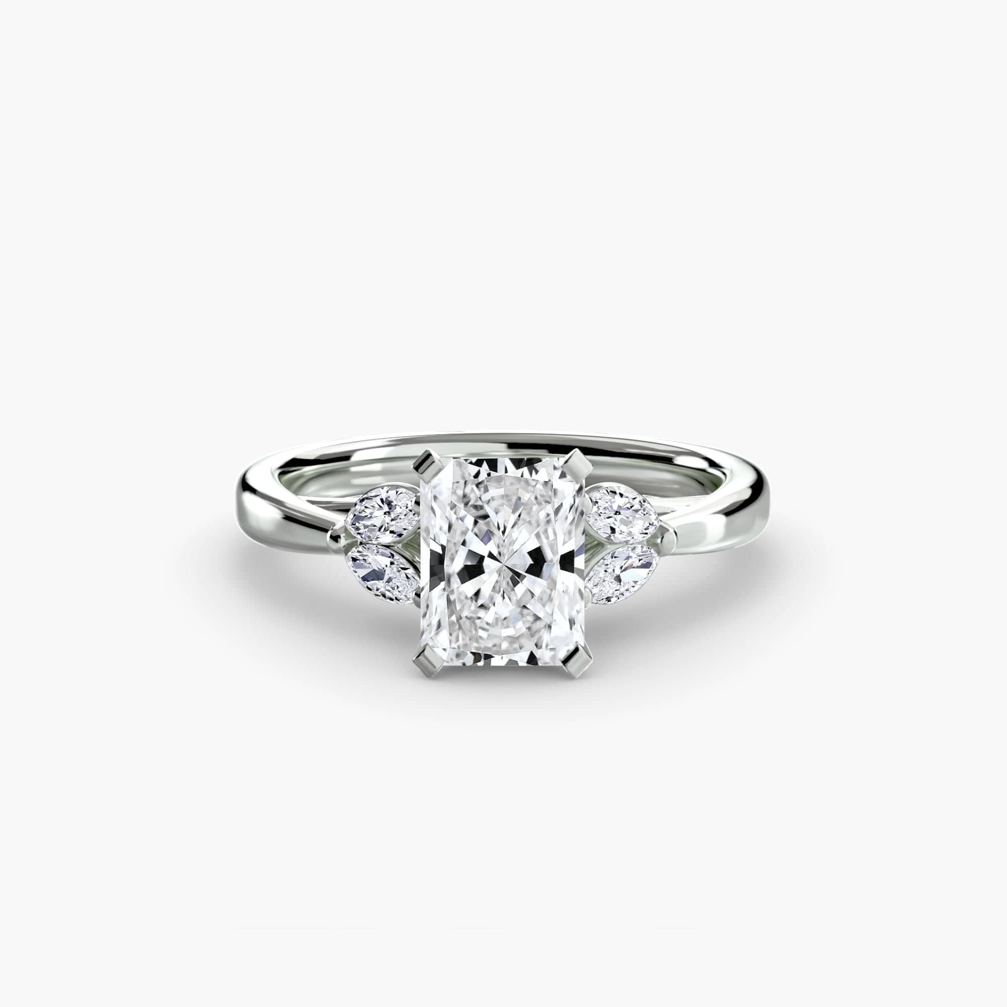 BW James Jewelers setting 9K White Gold / Radiant The Celestial Cluster Ring 2