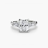 BW James Jewelers setting 9K White Gold / Radiant The Floral Accent Solitaire