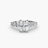 BW James Jewelers setting 9K White Gold / Radiant The Graduated Accent Ring