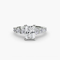 BW James Jewelers setting 9K White Gold / Radiant The Graduated Accent Ring