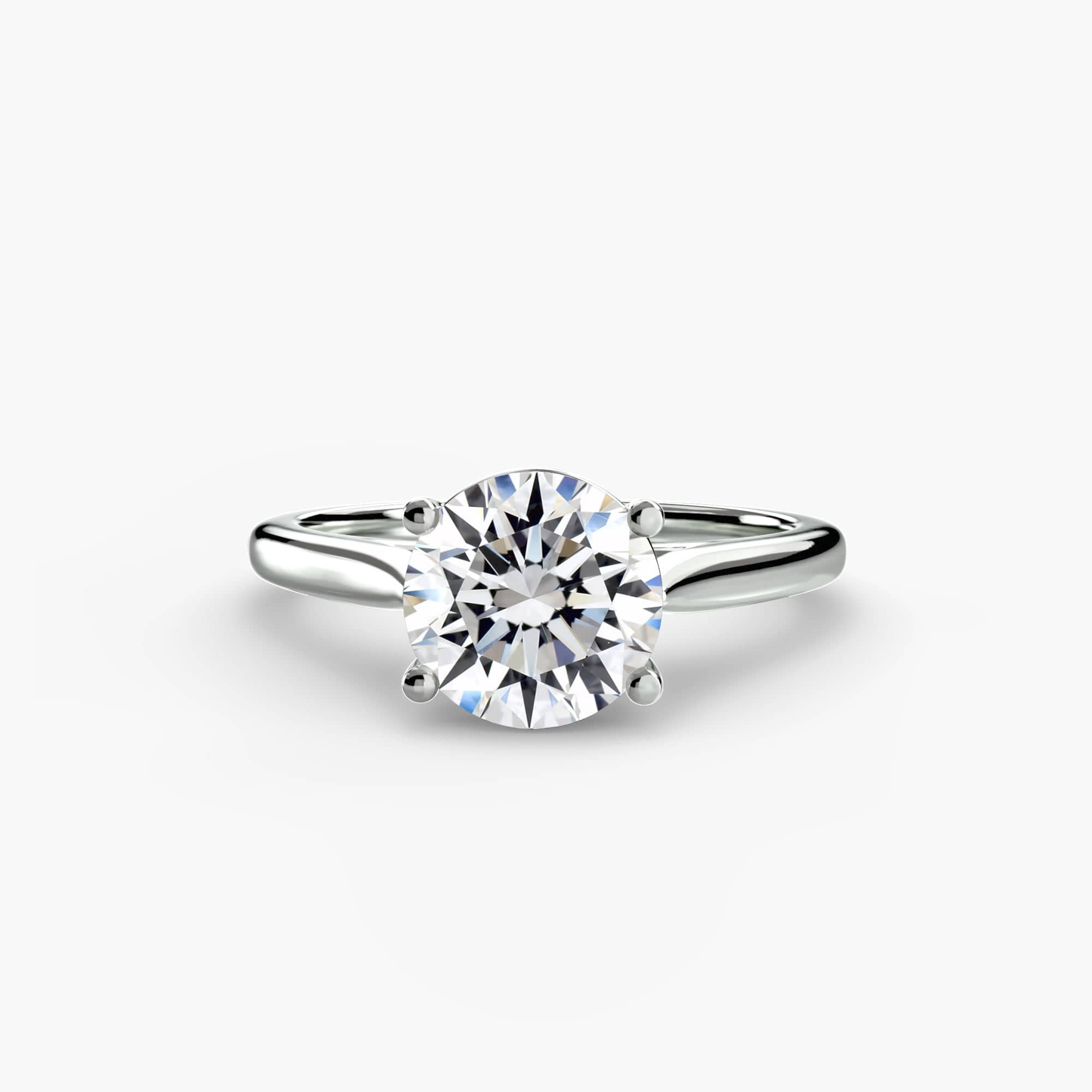 BW James Jewelers setting 9K White Gold / Round Solitaire ring 1