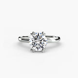 BW James Jewelers setting 9K White Gold / Round Solitaire ring 2