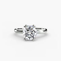 BW James Jewelers setting 9K White Gold / Round Solitaire ring 2