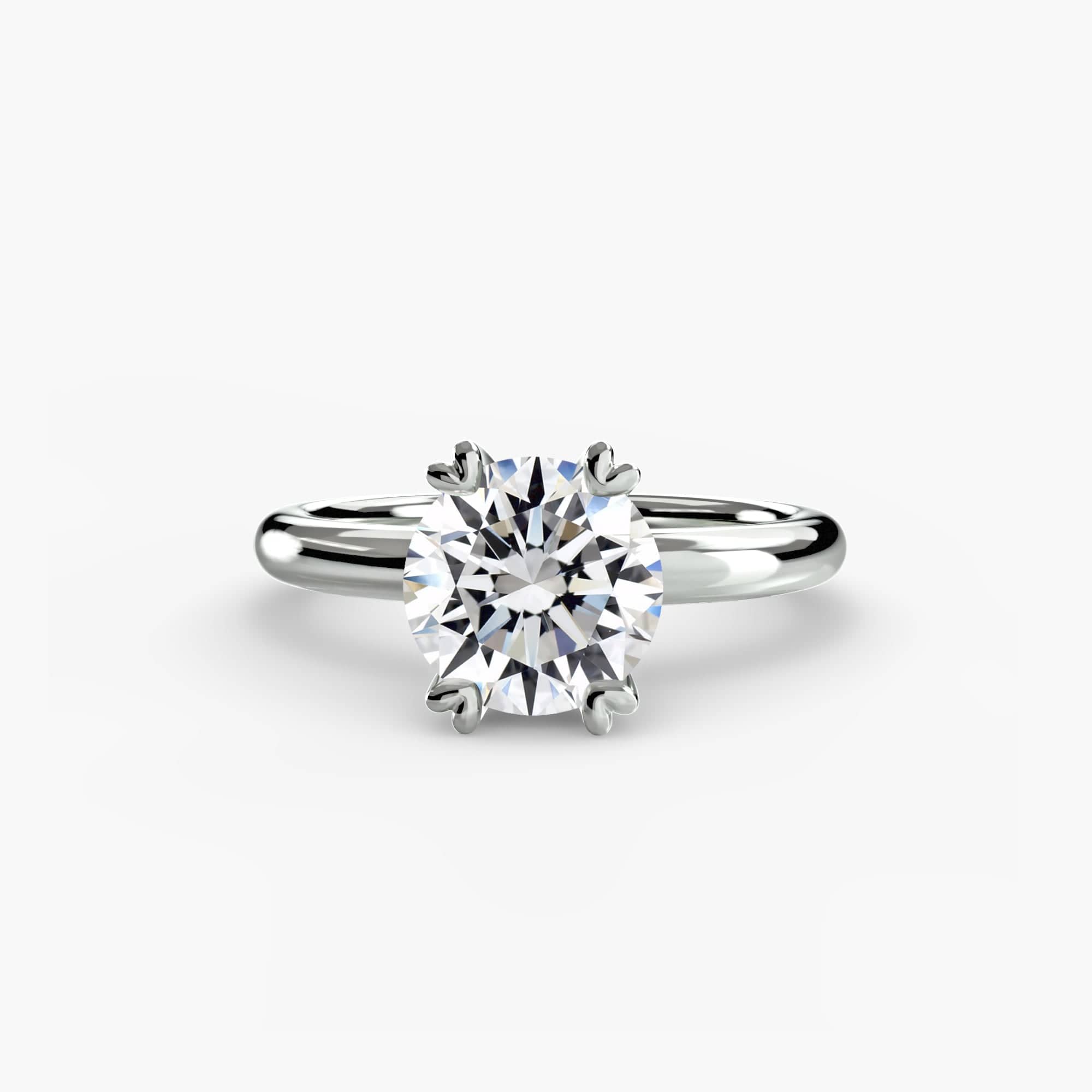 BW James Jewelers setting 9K White Gold / Round Solitaire ring 2