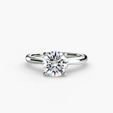 BW James Jewelers setting 9K White Gold / Round Solitaire ring 3