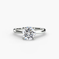 BW James Jewelers setting 9K White Gold / Round Solitaire ring 3