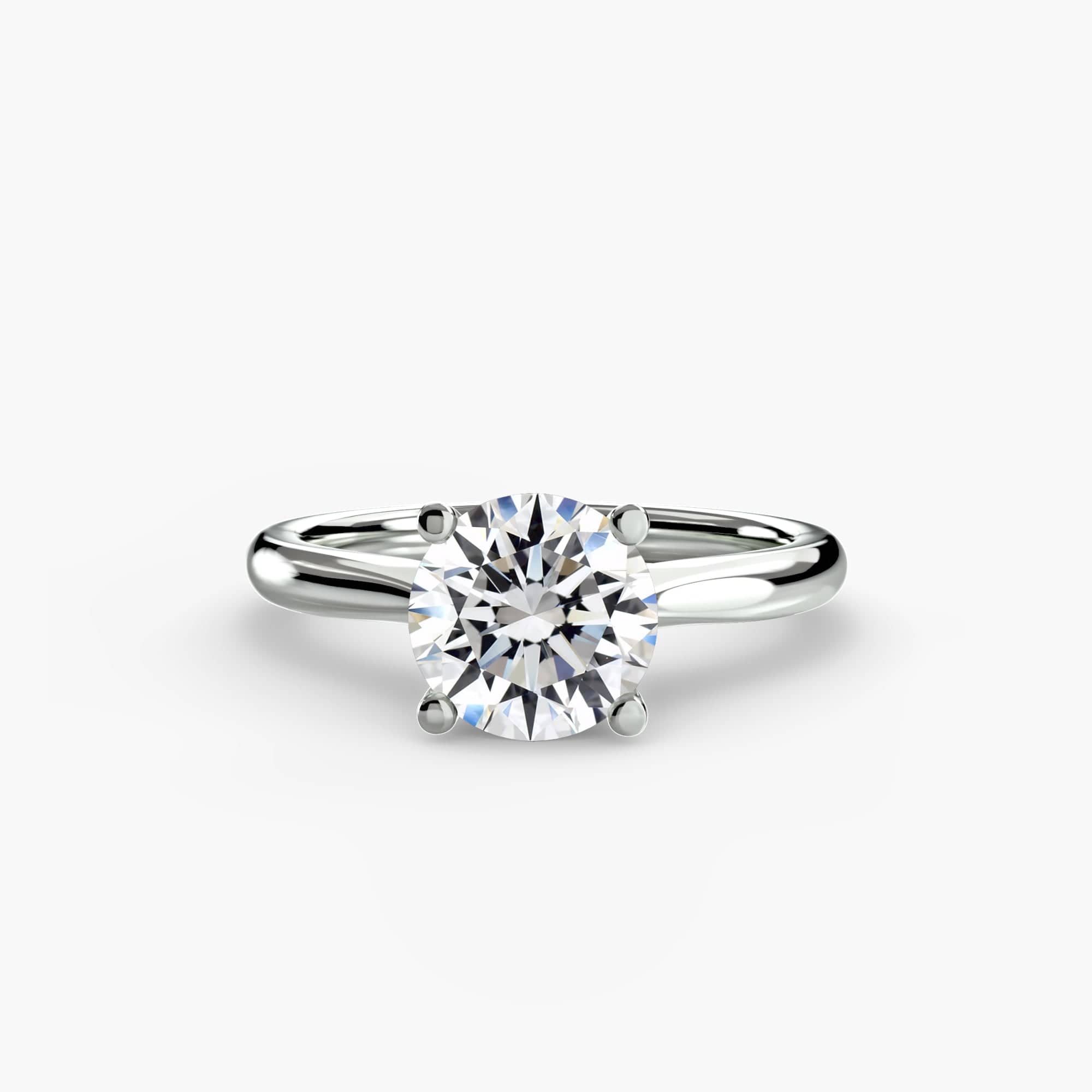 BW James Jewelers setting 9K White Gold / Round Solitaire ring 3