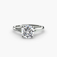BW James Jewelers setting 9K White Gold / Round Solitaire ring 4