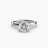 BW James Jewelers setting 9K White Gold / Round Solitaire ring 5
